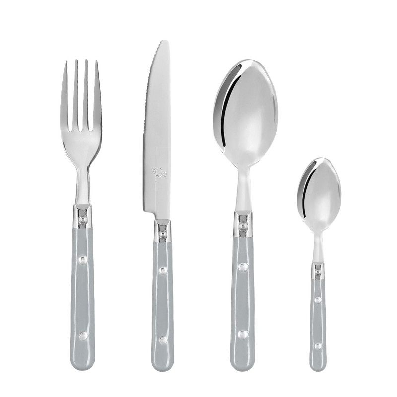 Ménagère 24 pièces "bistrot" gris