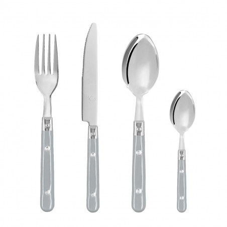Ménagère 24 pièces "bistrot" gris