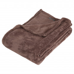 Plaid microfibre 125 x 150 cm Taupe Atmosphera