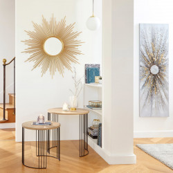 Miroir déco soleil tube doré Atmosphera