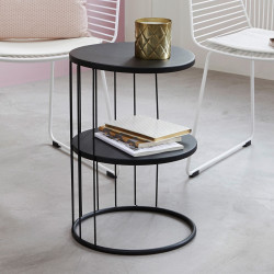 Table d'appoint déco Kobu Atmosphera Noir