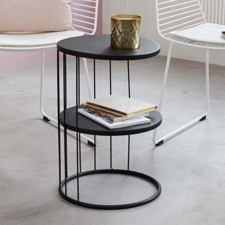 Table d'appoint déco Kobu Atmosphera Noir