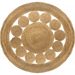 Tapis rond jute ajouré diamètre 120 cm Atmosphera