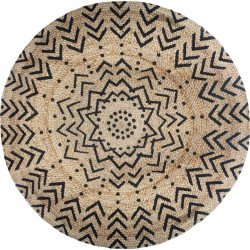 Tapis rond jute motif 1 "Livin" diamètre 120 cm Atmosphera