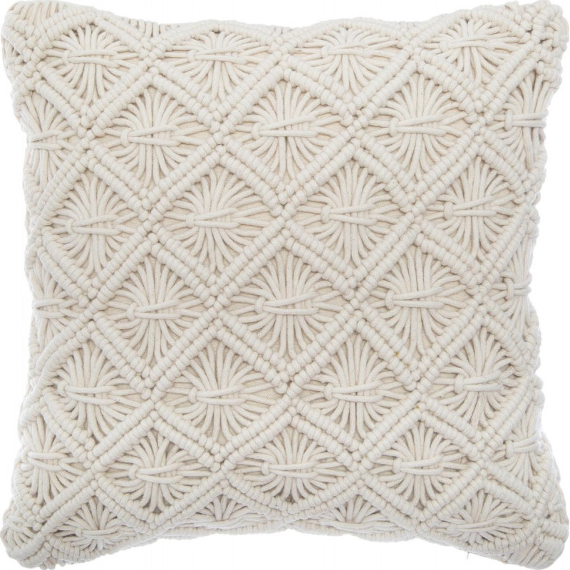 Coussin macramé "été" 40 x 40 cm Atmosphera