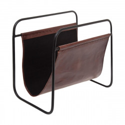 Porte magazines déco en cuir Atmosphera