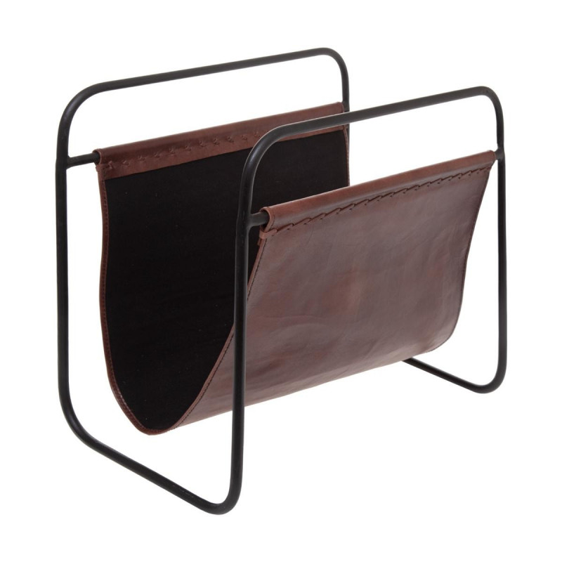 Porte magazines déco en cuir Atmosphera
