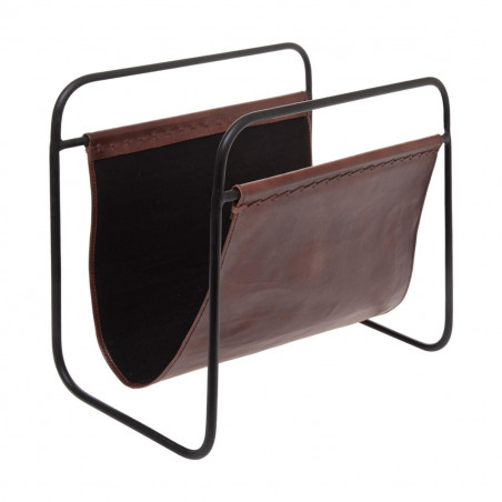 Porte magazines déco en cuir Atmosphera