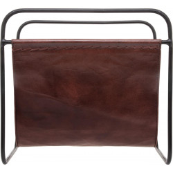 Porte magazines déco en cuir Atmosphera