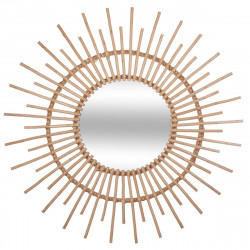 Miroir déco rotin diamètre 76 cm Atmosphera