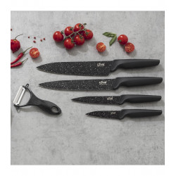 Ensemble 4 couteaux inox + 1 économe céramique  Secret de Gourmet