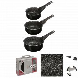Lot de 3 casseroles + poignée amovible Secret de Gourmet