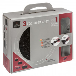 Lot de 3 casseroles + poignée amovible Secret de Gourmet