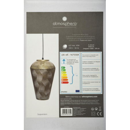Suspension conique "Calio" ajourée Diamètre 32 cm d'Atmosphera