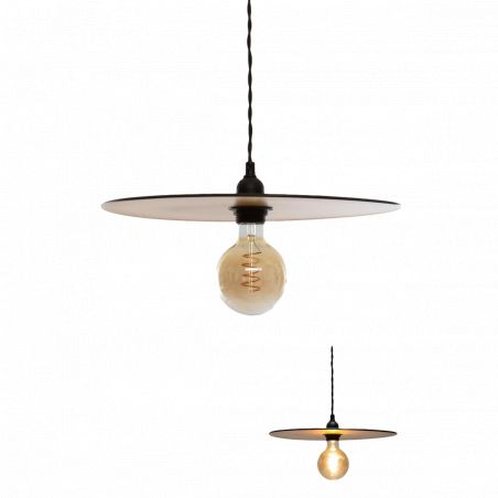 Suspension métal noir et or "Loft" Diamètre 38 cm d'Atmosphera