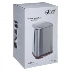 Poubelle "Ariane" 30 litres Argent Atmosphéra