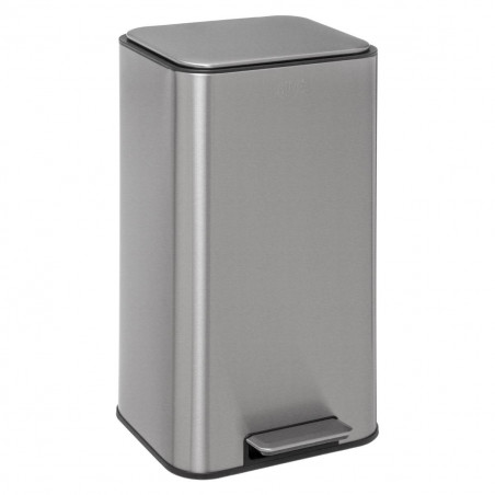 Poubelle métal "Saphir" 30 litres Inox brossé Atmosphéra