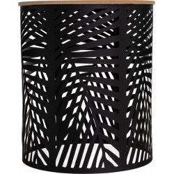 Lot de 2 tables à café Feuilles Noires Atmosphera