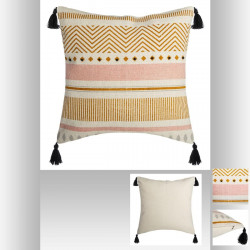 Housse de coussin Géométrique Blush 40 x 40 cm Atmosphera