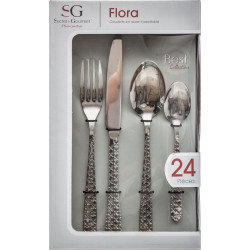 Ménagère 24 pièces "Flora" Secret de gourmet