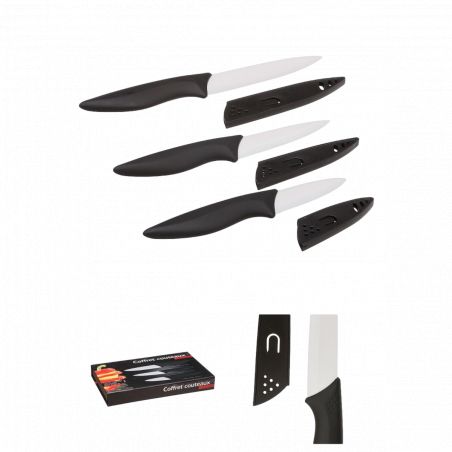 Coffret de 3 couteaux céramique  Secret de Gourmet