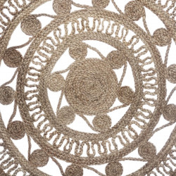 Tapis rond jute dentelle diamètre 120 cm Atmosphera