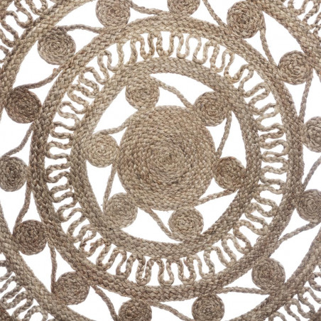Tapis rond jute dentelle diamètre 120 cm Atmosphera