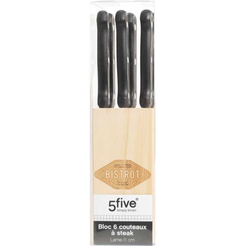 Bloc couteaux 6 pièces "Cadence" Secret de Gourmet