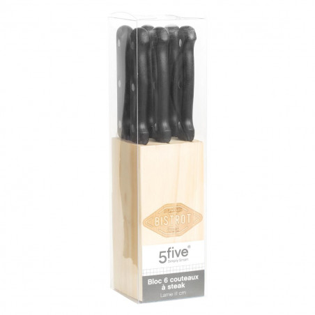 Bloc couteaux 6 pièces "Cadence" Secret de Gourmet