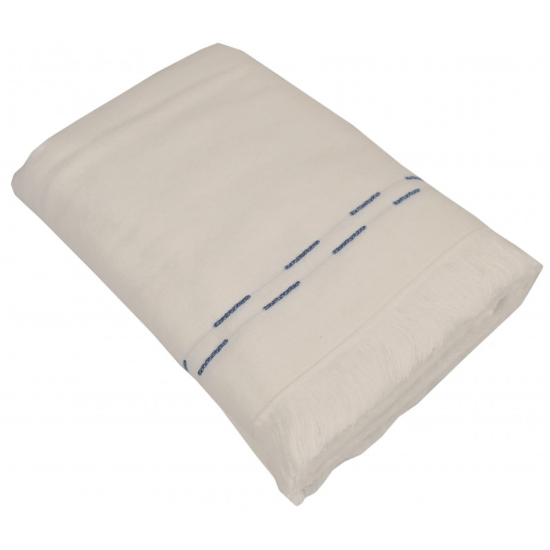 Lot de 2 foutas Corfou 90 x 185 cm 100% coton grand teint - 340 g/m² - 1 face toile, 1 face bouclette