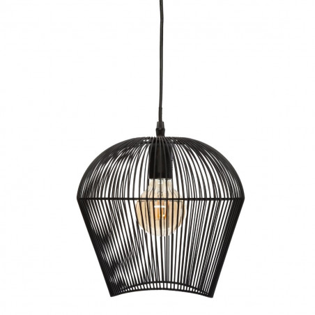 Suspension "Jena" en métal filaire Hauteur 25 cm Noir Atmosphera