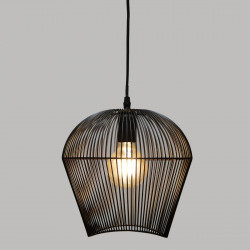Suspension "Jena" en métal filaire Hauteur 25 cm Noir Atmosphera