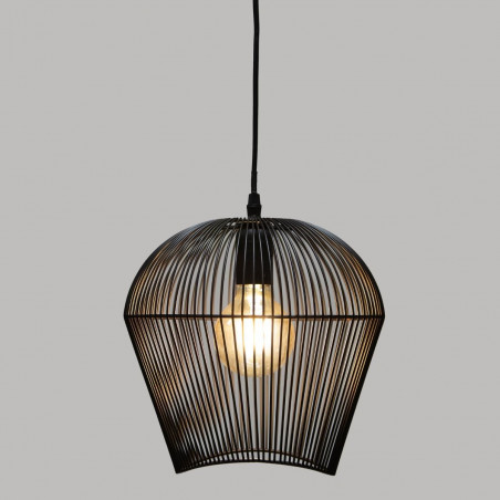 Suspension "Jena" en métal filaire Hauteur 25 cm Noir Atmosphera