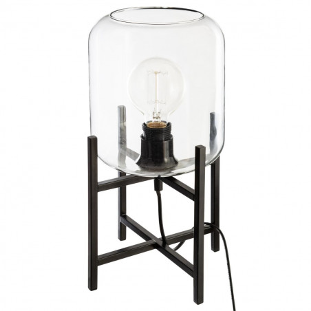 Lampe en métal & verre hauteur 35 cm d'Atmosphera