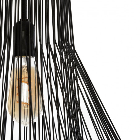 Suspension Noire "Zania" en métal filaire Hauteur 52 cm Atmosphera