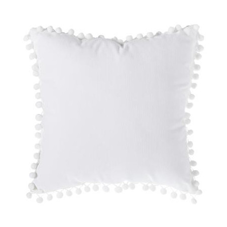Coussin pompons 40 x 40 cm Atmosphera