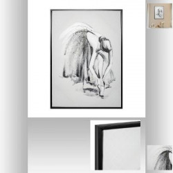 Toile imprimée cadre Danse 50 x 70 cm Atmosphera