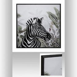 Toile imprimée cadre Zèbre 68 x 68 cm Atmosphera