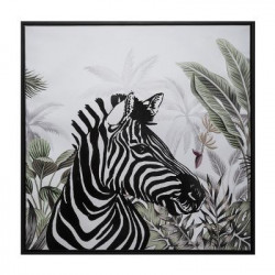 Toile imprimée cadre Zèbre 68 x 68 cm Atmosphera