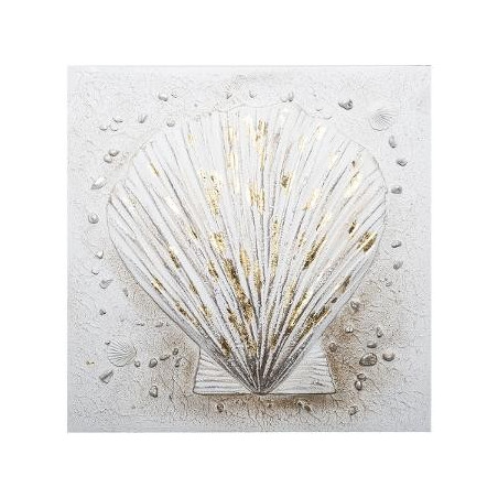 Toile peinte Coquillages 58 x 58 cm Atmosphera