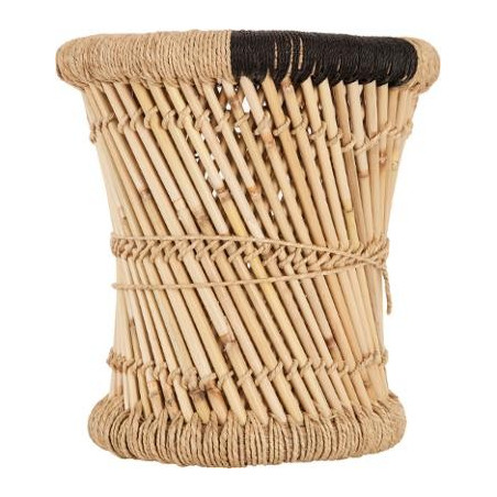 Ensemble de 2 tables d'appoint naturel en corde noir Atmosphera