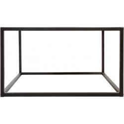 Table basse carrée Noire "Slow Time" en fer Atmosphera
