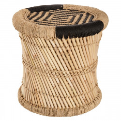 Ensemble de 2 tables d'appoint naturel en corde noir Atmosphera