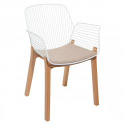 Fauteuil Fil « Alby » en plastique & bois Atmosphera