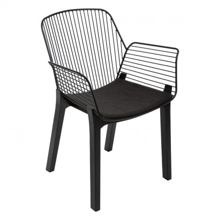 Fauteuil Fil « Alby » en plastique & bois Atmosphera