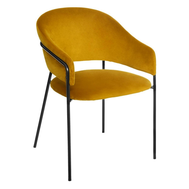 Fauteuil "Siron" en velours Atmosphera