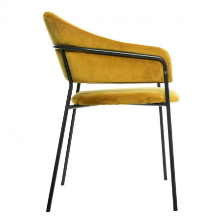 Fauteuil "Siron" en velours Atmosphera