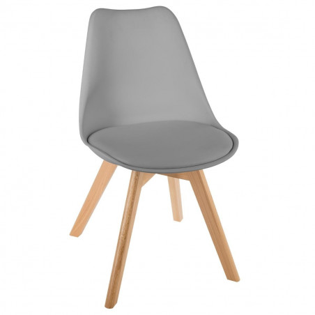 Chaise style scandinave Baya gris Atmosphera