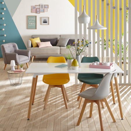 Chaise style scandinave Baya gris Atmosphera