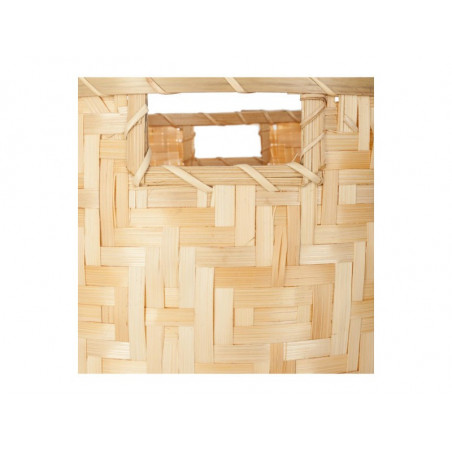 Lot de 3 paniers deco bambou naturel Atmosphera